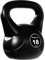 MOVIT Kettlebell BASIC BLACK, Kugelhantel mit Bodenschonender Kunststoffhülle, 1 bis 20 kg, Schadstoffgeprüft, 18 kg