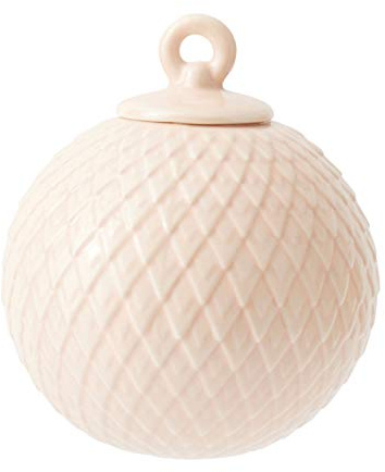 Lyngby Porcelæn Dekorationskugel Ø7 cm Rhombe handgefertigtes Porzellan, Nude
