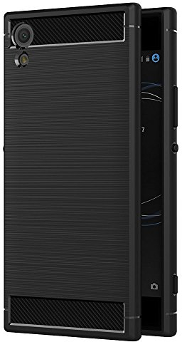 COPHONE® Coque de Protection Sony Xperia XA1 Ultra Etui antidérapent Coque Fibre de Carbone Noir Sony Xperia XA1 Ultra Housse Souple Haute Protection, Anti Choc