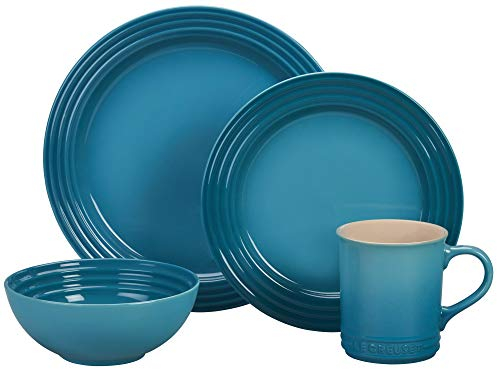 Le Creuset Stoneware Dinnerware Set, 16 pc., Caribbean