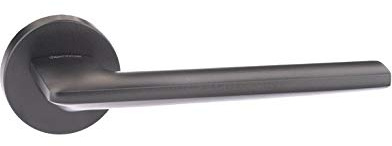 Atlantic UK Boston Lever on Round Rose Door Handle in Urban Matt Black Finish