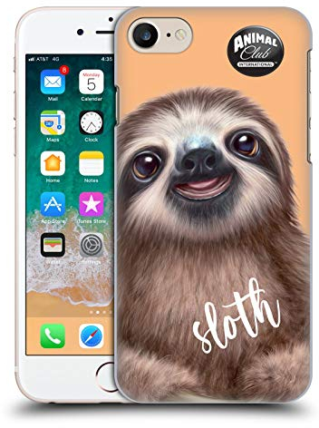 Head Case Designs Offizielle Animal Club International Faultier Gesichter Harte Rueckseiten Handyhülle Hülle Huelle kompatibel mit Apple iPhone 7/8 / SE 2020 & 2022