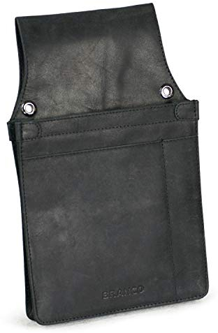 Profi Kellnerholster Kellnerhalfter, Echt-Leder, Schwarz, Branco 41433