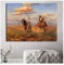 AZTeam Wilde Pferde Western Cowboy Leinwand Poster Drucke Wandkunst Gemälde Dekoratives Bild Für Wohnzimmer Dekoration-60X80Cm Kein Rahmen