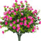 Ancokig Künstliche Blumen,4 Stück Kunstblumen Grün UV-beständige Pflanzen Sträucher Unechte Blumen Innen Draussen für Zuhause Garten Braut Hochzeit Party Dekor (Rosa)