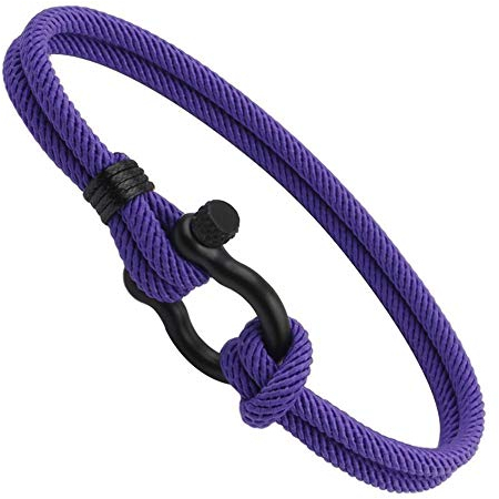 Bracelet Tressé en Corde Nautique Avec Fermoir pour Homme, Femme Unisexe - Bracelet d'Amitié, d'Ancre, Fait à la Main, Manchette Tissée