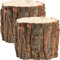 Garneck 2 Stücke Holz Blumentopf Baumstamm Blumenkasten Kaktus Sukkulenten Topf Blumenkorb Blumenvase Vintage Übertopf Blumenkübel Pflanzgefäße Pflanztopf für Landhaus Deko Vase Balkon Dekoration