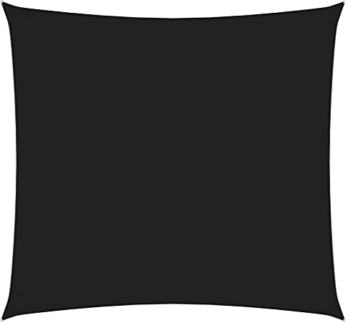 vidaXL Voile de Parasol Voile d'Ombrage Ecran Solaire de Jardin Store de Patio Terrasse Balcon Extérieur Tissu Oxford Carré 4x4 m Noir