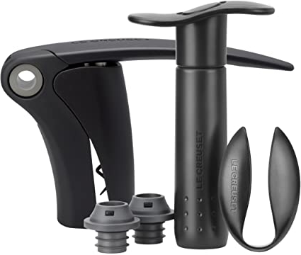 Le Creuset, Lot de 5 outils à vin noir/gris