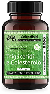 Sanavita - Colestlipid Integratore Alimentare, 50 Compresse per il controllo del metabolismo dei trigliceridi e del colesterolo - Monakolina K e Coenzima Q10
