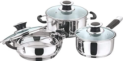 Kas Stainless Steel Induction Friendly Master Chef Cookware Set- 3 Pieces