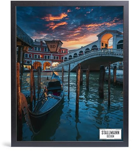 Stallmann Design Bilderrahmen 'Galeria53' | Größe: 68x98cm | Farbe: Schwarz | 20mm schmale Rahmenleiste