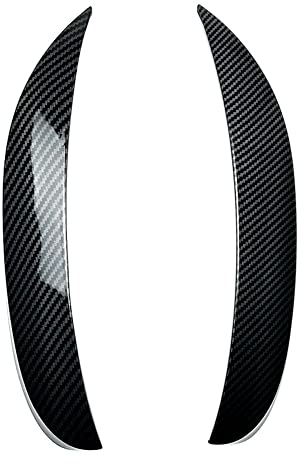 Frontstoßstange Nebelscheinwerfer Vent Canard Trim,MoreChioce 2 Stück Frontstoßstangen Gitter Auto Frontstoßstange Canard Lip Splitter Kompatibel mit W205 C180 C260 C300,Carbon Faser Muster