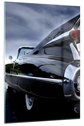 ARTTOR Bilder auf Glas 50x70 cm Wandbild Glasdruck Autos Vintage - 0159