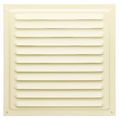 Rejilla de ventilación metálica (20 x 20 cm, beige)