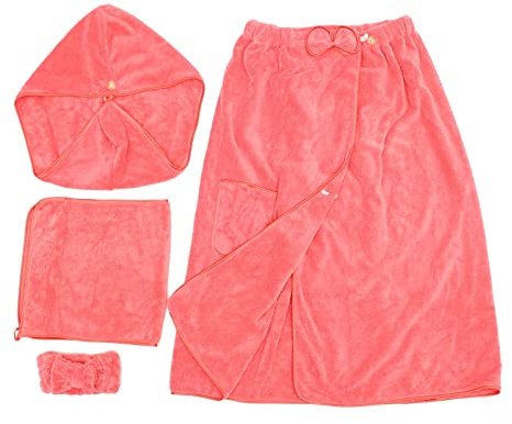FOMIYES 1satz Komfortables Teiliges Badetuch-Set Für Frauen Weiche Und Praktische Wickeltücher Mit Badekappe Und Haargummi Für Spa Zuhause Und Pflegeanwendungen