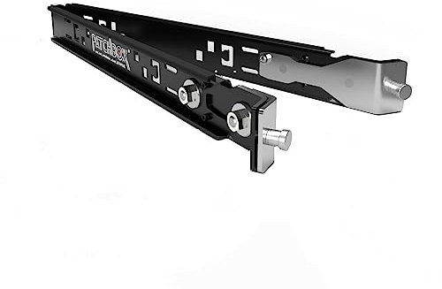 PATCHBOX Setup.exe - Tablette 19, Montage rapide du matériel dans l'armoire du serveur, installée en quelques secondes, max. 50 kg, plateau pour tous les rails de 19 avec des trous filetés et carrés