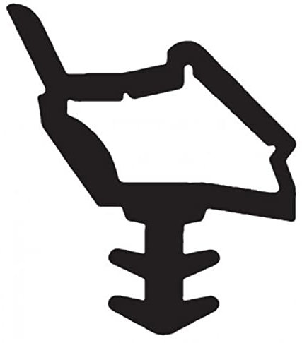 KISO WAG00009 Joint pour Portes intérieures rainure 4mm-Rouleau de 18M-M 7210 BA Noir
