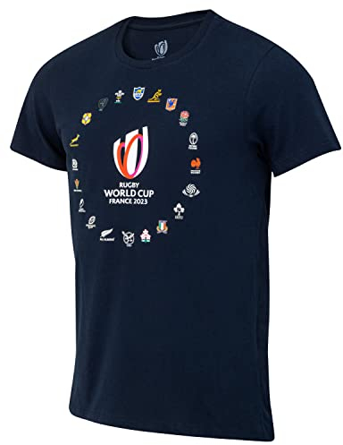 Rugby World Cup T-Shirt RWC 20 Nations – Offizielle Kollektion der Rugby-Weltmeisterschaft 2023 – Größe L