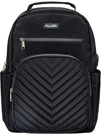 KAUKKO Rucksack Damen Herren für Arbeit, Ausflüge, Uni, 27 * 11 * 40 cm, 11.8 L, 0.67 KG (Schwarz JNL-KS26-03)