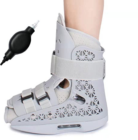 Medizinischer Aufblasbarer Wanderschuh Walker Boot Fracture Boot Air Walker Orthese für Verstauchte Knöchel, Fuß Schmerzen Erholung, Stress Fraktur, Gebrochenen Fuß, Achillessehnenentzündung (S)