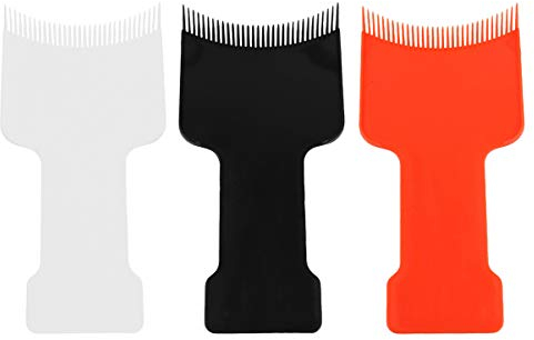 POPETPOP 3stücke Teiliges Haarfärbebrett Professionelles Strähnenkamm-tool Für -färbung Friseursalon Zuhause Schwarz Weiß Und Rot Jeweils Praktische Haarbürste Für Effektives Tönen