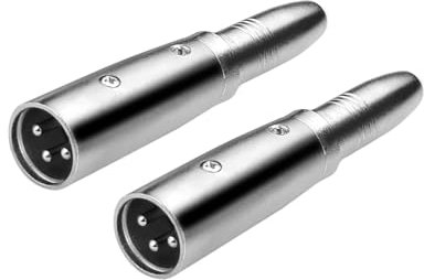 EIGHTNOO Adattatore Jack XLR a 6,35 mm 1/4 TRS Stereo Femmina (XLR maschio a 6,35 mm femmina)