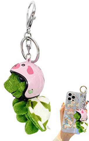 Porte-clés En Forme De Tortue De Moto Pendentif En Peluche Décoration De Tortue De Dessin Animé Vert Porte-clés Personnalisé En Forme De Tortue En Peluche Pour Fourre-tout