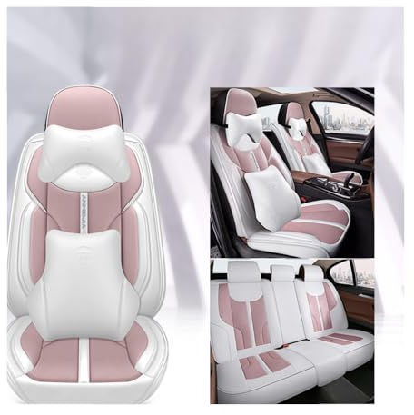 SAHFEE Sitzbezüge Auto Autositzbezüge Universal Set für Dacia All Models Sandero Duster Logan Auto Zubehör, Rosa Luxus