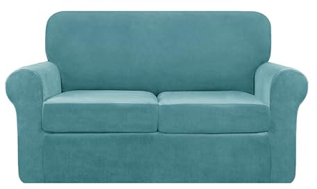 HYPIQQ Forros para Muebles Sofas Oversized Couch Cover Couch Slip Cover Sofa Sofabezüge für Sofas und Sofas,Blau,2