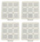 douyif 4Pezzi Scatola Di Smistamento Quadrata Con 9 Scomparti Piccolo Scatola Di Plastica Quadrata Trasparente Con Coperchio Mini Scatola Plastica Per Perline Gioielli Minuteria (Mini quadrato)