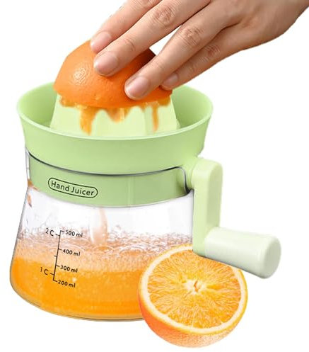 Buerfu Orangenpresse manuell, Handpresse,Handentsafter mit komfortablem Griff - Kleine Handpresse, Grapefruit-Zitruspresse, Orangenpresse für Grapefruitsaft