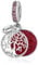 LSxAB Sparkling Red Tree of Life Family Charm Compatible with Pandora Charms Bracelets