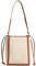 FOXLOVER Mittelgroße Beuteltaschen für Damen, Designer-Mode, Schultertasche, Geldbörse, Damen-Umhängetasche, Weiß und Braun, Large