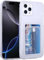 AMPLE Case for iPhone 16 Pro, Liquid Silicon Back Card Holder Phone Case, Ultra Slim Soft TPU Shockproof Case with Card Slot, Card Holder Sleeve, Wallet Card for iPhone 16 Pro (Clear)
