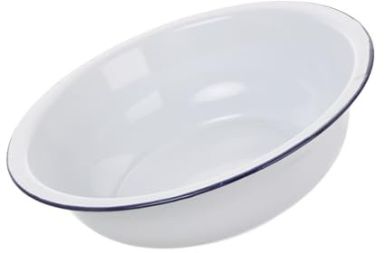 Angoily Bacinella Smaltata Vintage Ciotola Per Mescolare Bacinella Per Lavare Frutta Grande Capacità Design Elegante e Semplice Facile Da Pulire