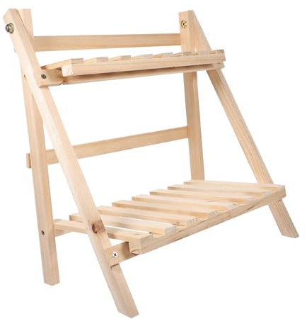 HOODANCOS porta piante in legno bacheca cassetto struttura scafale rack space Compatto base per fioriera da balcone ripiano a doppio di legno