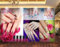 Hände Blumen Bunte Nägel Salon Maniküre 3D Tapete Poster Restaurant Schlafzimmer Wohnzimmer Sofa TV Dekorative Wand-250cm×170cm