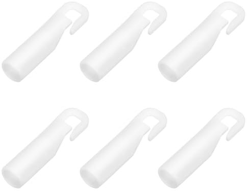 sourcing map Blind Wand Hook,12Pcs 2 x 0.4 - Plastic Vertical Blinds Replacement Parts, Tilt Wand Rotating Tip Hook Repair for Broken Blind Parts (White)