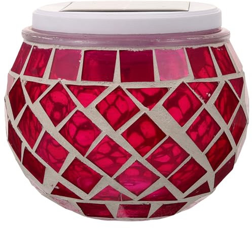 Hemobllo Solar Mosaic Glass Bottle Light Dekorative Solarleuchte für Außenbereich Energieeffiziente Gartenbeleuchtung für Garten für Freunde und Familie