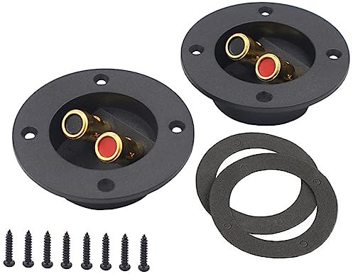 OSALADI 2pcs Car Stereo Speaker Box Terminal with Gold Plated Connectors