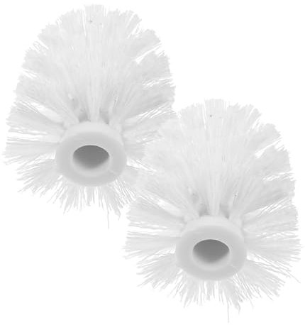 NIYANGLE 2pcs Replacement Toilet Brush Heads Sturdy Plastic Bathroom Cleaning Accessories for Efficient Toilet Bowl Maintenance