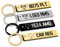 Personalised Number Plate Keyring, Custom Car Registration Keychain, Mini UK Car Keyring, Laser Engraved License Plate with Logo, Gift for Men Boyfriend Fathers Day, Just passed New Car Accessory