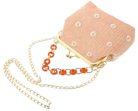 Beaupretty 1Pezzi Boemia con Ricamo per Spalla Rosa per Pratica per Shopping e Informali