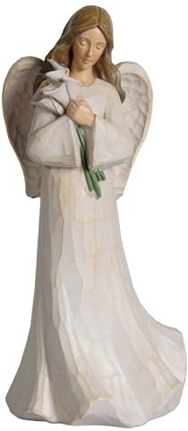 Grace4Joy Guardian Angel Figurines - Birthday Figurines Calla Lily Gifts, Hand Painted Healing Angel Figures for Thanksgiving, Christmas, Mother's Day