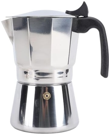 XZXCVN Caffettiera in Acciaio Inossidabile 150ML 1 Tazza, Design Ottagonale, Distribuzione Uniforme del Calore - Compatibile Induzione e Fornello, Adatta per Uso Domestico e Campeggio (300 ml)