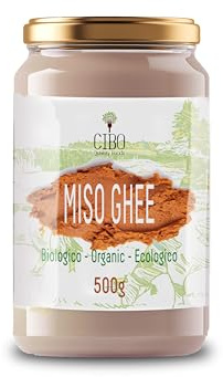 Cibo Miso Ghee Biologico 500g – Burro Chiarificato Italiano e Pasta di Miso Giapponese – Condimento Ricco di Umami, Senza Lattosio, Keto & Paleo – Ideale per Risotti, Carne e Verdure
