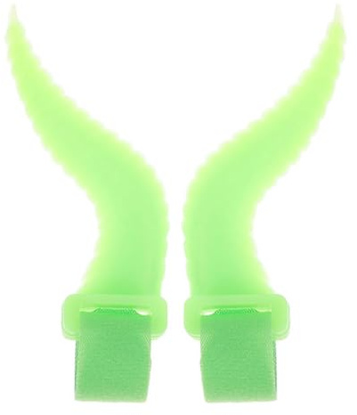 ABOOFAN 2pcs Festival Headset Cosplay Props Horn Ornament Headphone Accessories Playful Unique Silicone Horns Decoration with Firm Installation for Halloween Role Play Party Entertainment