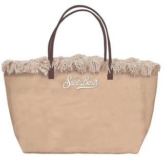 Saint Barth Mc2 Donna Borsa A Spalla CBMF001-Canvas Cotone Beige Taglia Unica