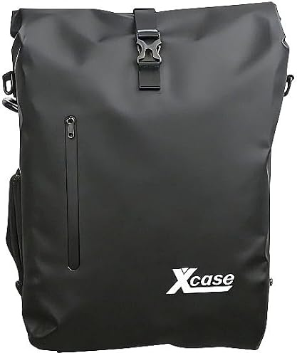 Xcase Rucksack: 2er-Set 3in1-Fahrradtaschen für Gepäckträger, wasserdicht, Innentasche (Fahrrad-Rucksack, Fahrradtasche klick-Systeme)